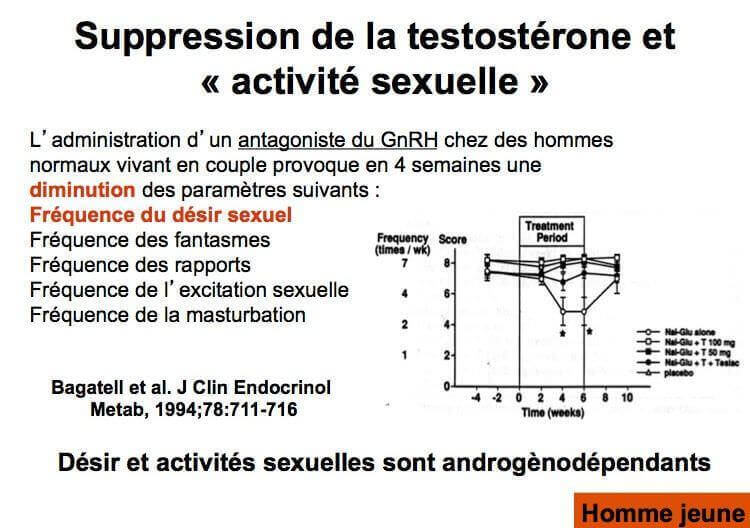 Suppression de la testostérone et « activité sexuelle »
