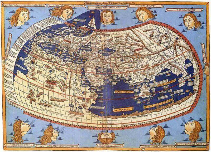 Le monde vu par Ptoméléé en 1482